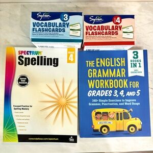 Vocabulary cards and Workbooks Grade 3 & 4